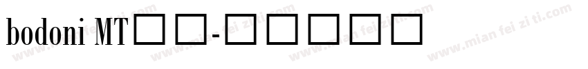 bodoni MT常规字体转换